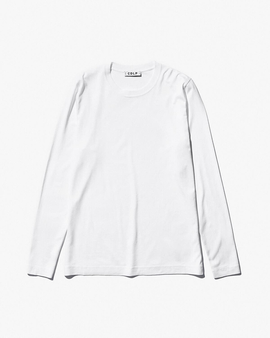 2 x mens midweight long sleeve t-shirt in white shop—cdlp