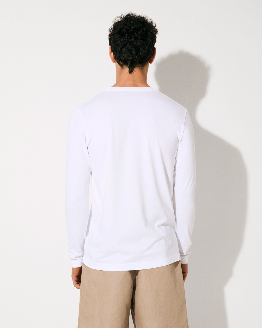 2 x mens midweight long sleeve t-shirt in white dark navy shop—cdlp