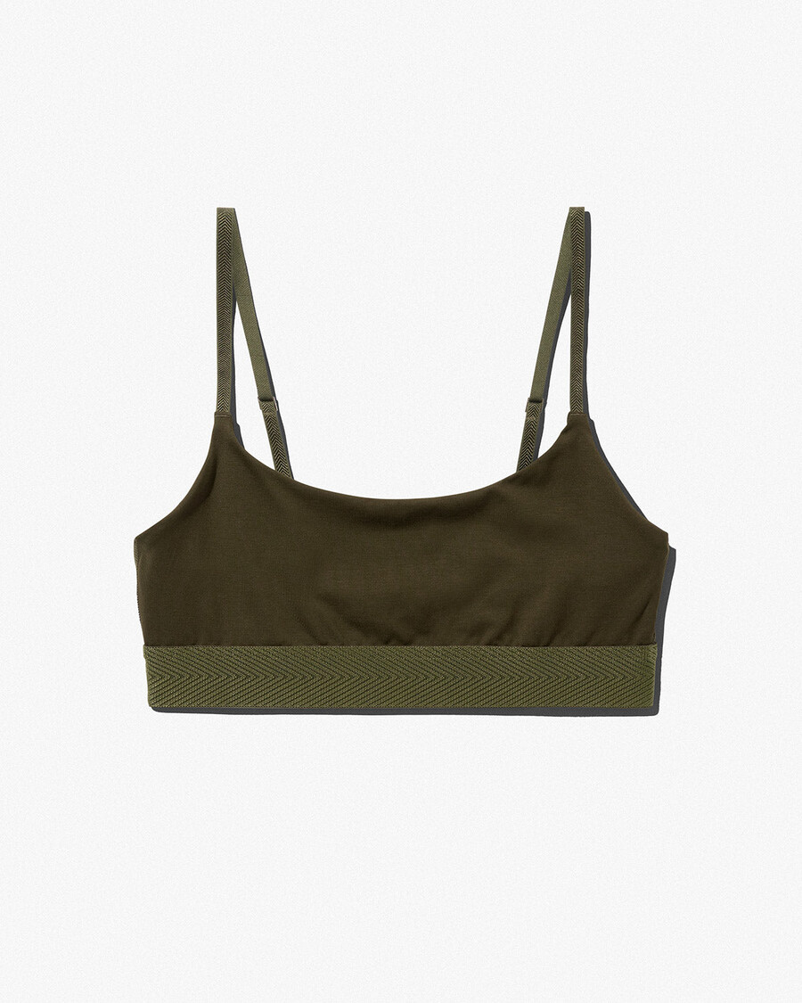 womens scoop bralette in olive green shop now — cdlp