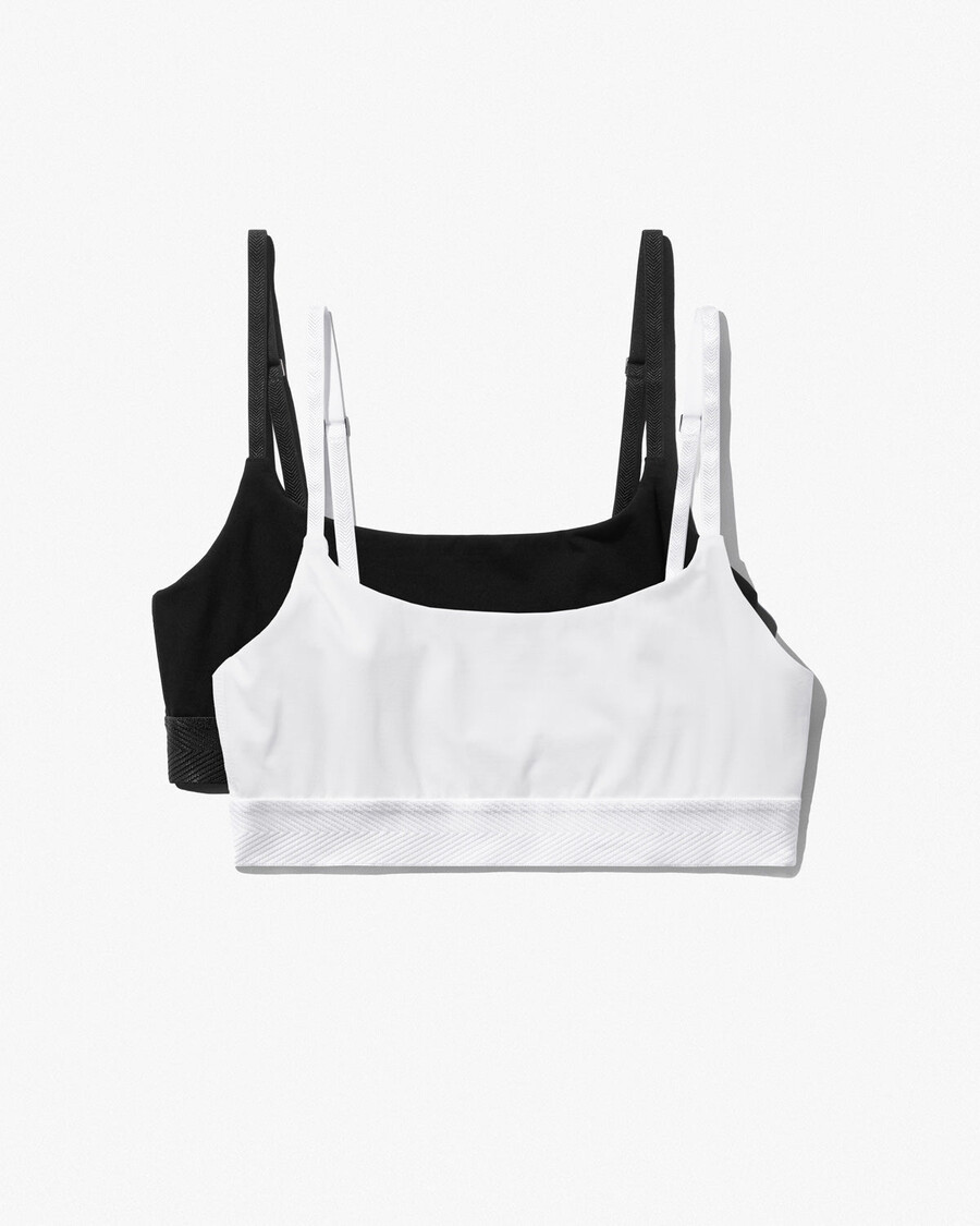 2 x womens scoop bralette in white shop now — cdlp
