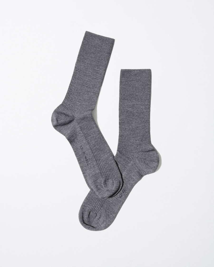 3 x mens mid length wool rib socks in grey melange shop — cdlpey