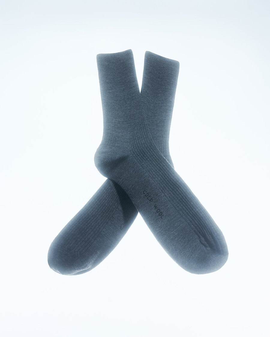 3 x mens mid length wool rib socks in grey melange shop — cdlpey