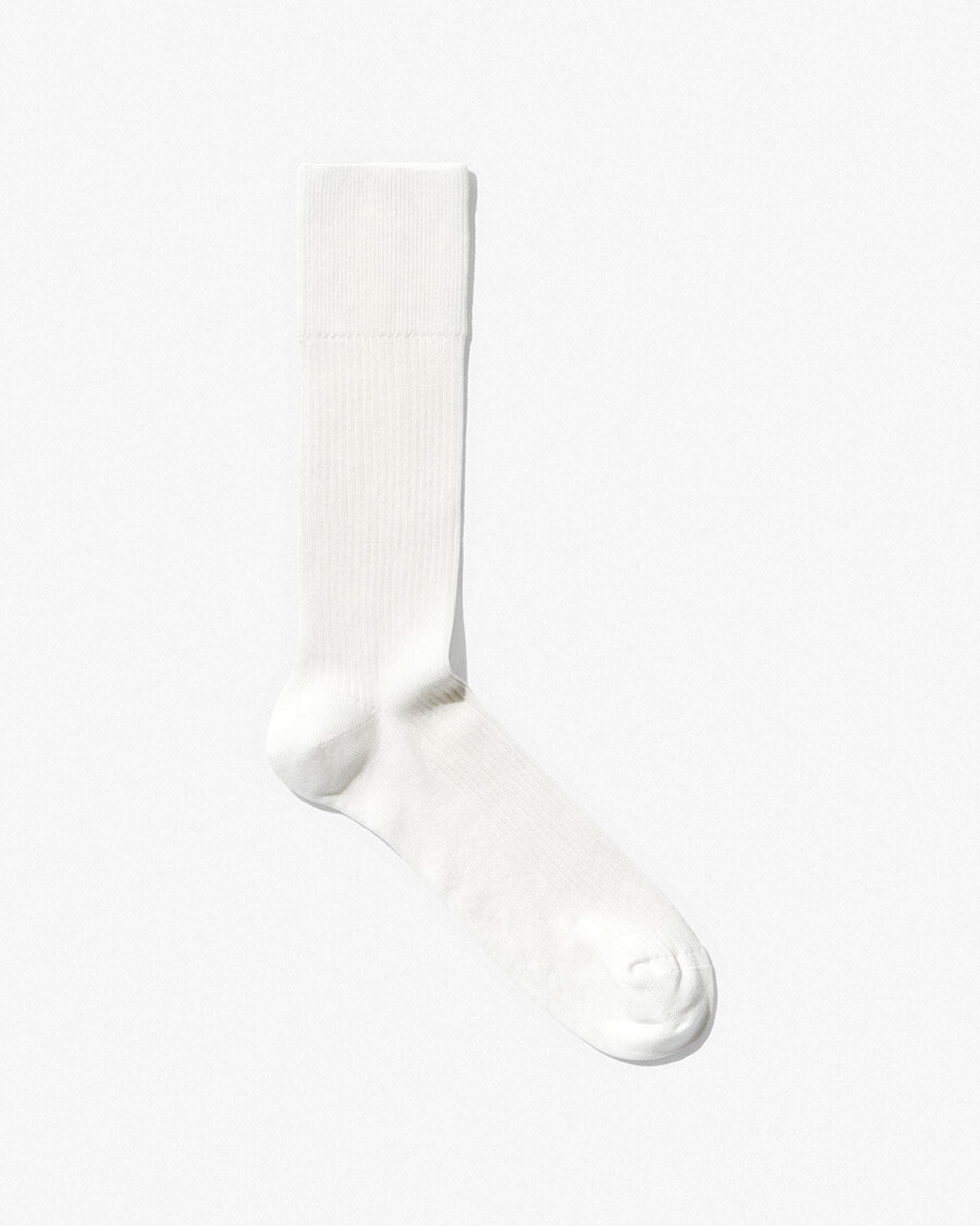 6 x mens mid length cotton rib socks in white shop — cdlp