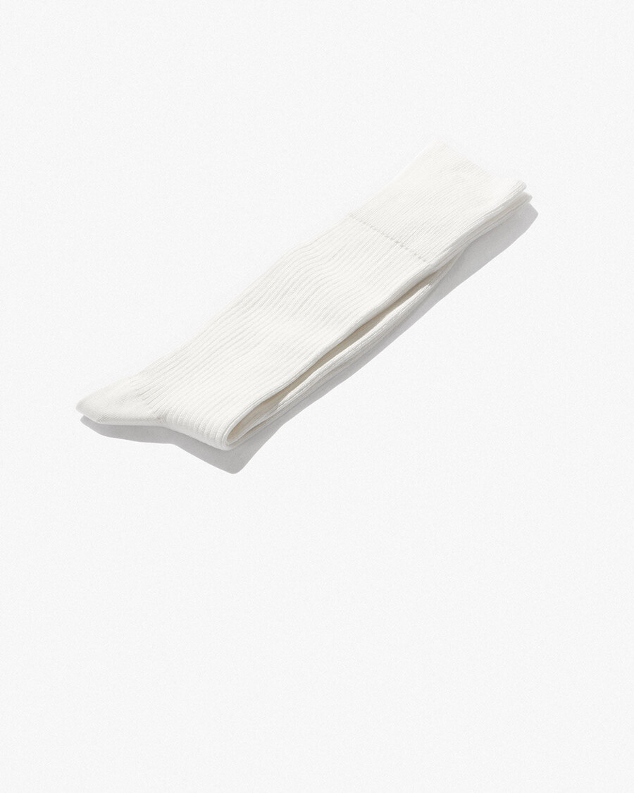 6 x mens mid length cotton rib socks in white shop — cdlp