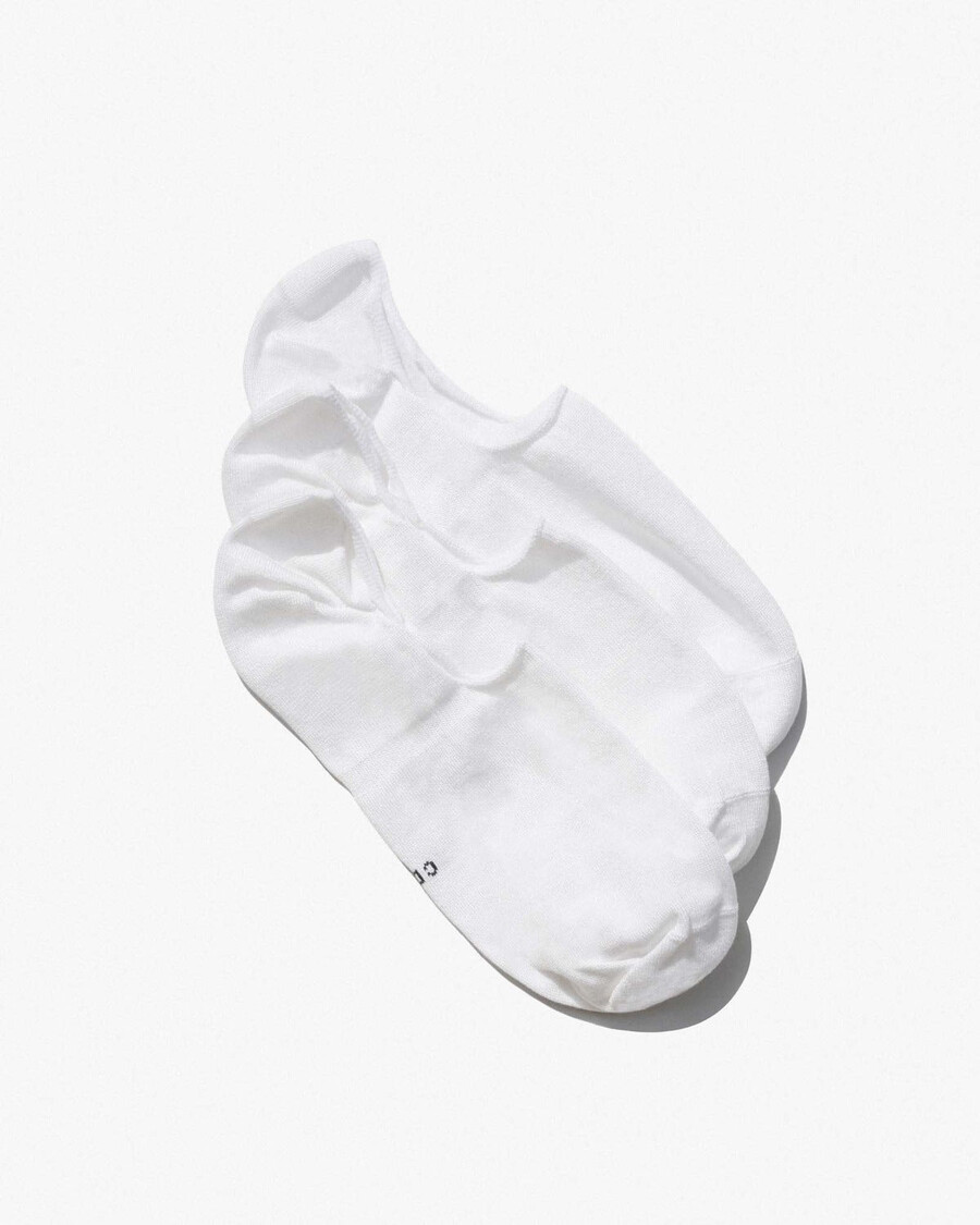 3 × mens low cut bamboo socks in white shop now — cdlp