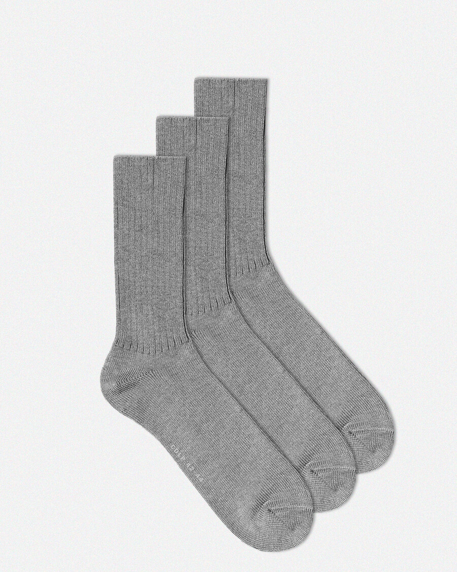 3 x unisex mid length tennis socks in grey melange shop — cdlp