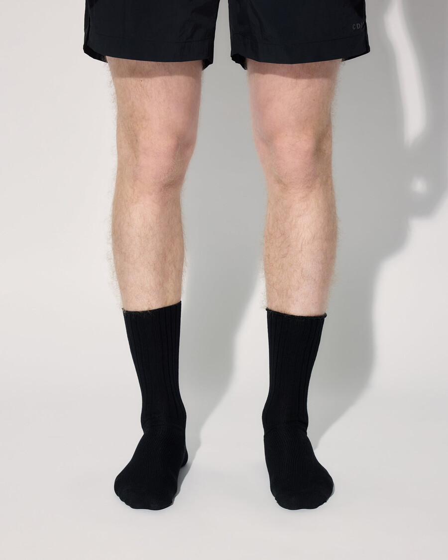 3 x unisex mid length tennis socks in black shop — cdlp
