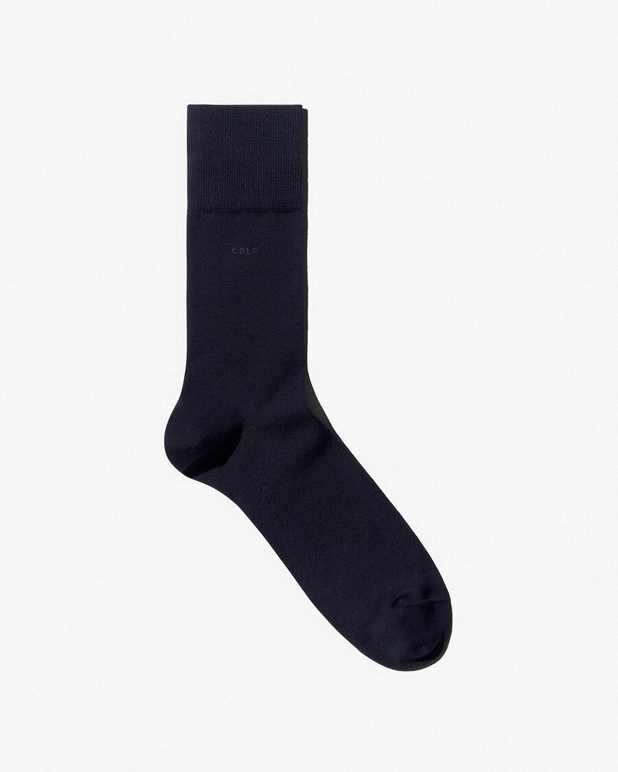unisex mid length cotton socks in dark navy shop — cdlp