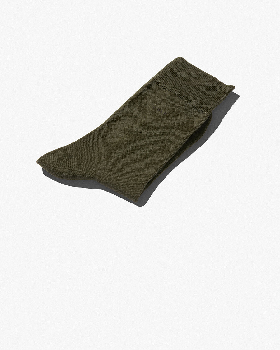 unisex mid length cotton socks in olive green shop — cdlp