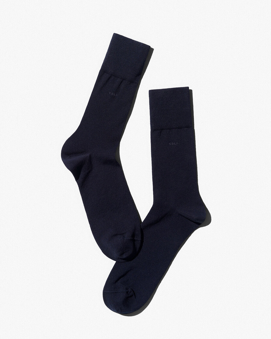 6 x unisex mid length cotton socks in black dark brown dark navy shop now — cdlp