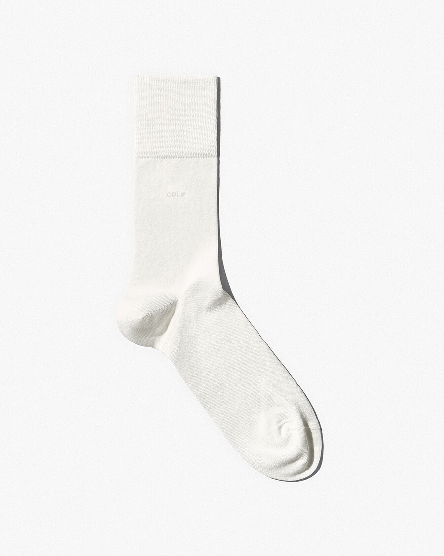 6 x unisex mid length cotton socks in white shop — cdlp