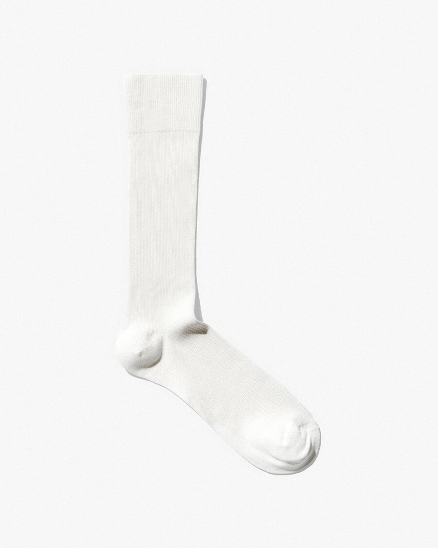 6 x womens mid length cotton rib socks in white shop—cdlp