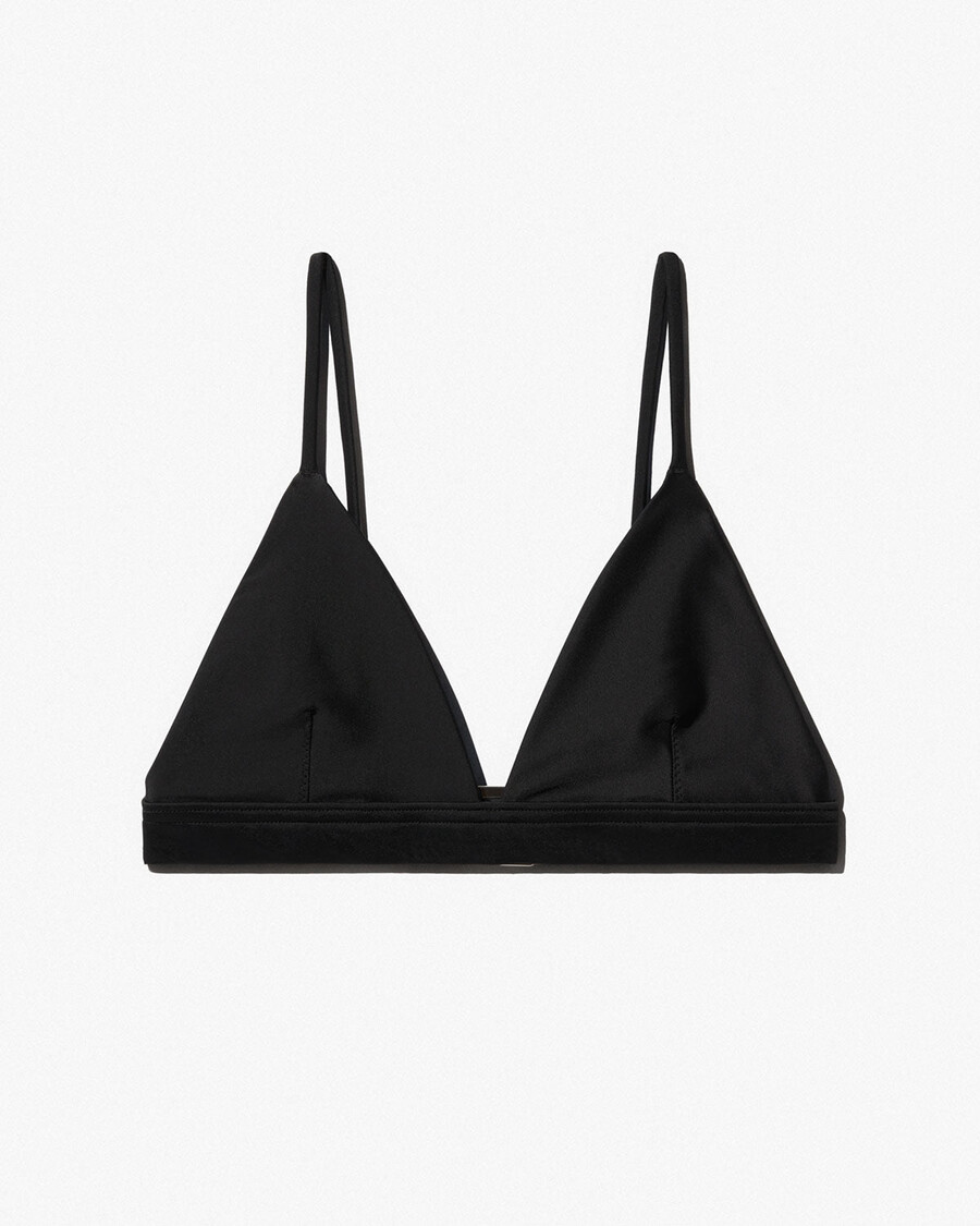 womens triangle bikini top in black shop now — cdlp