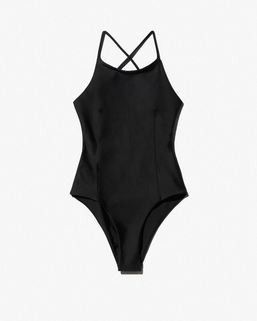 womens racer swimsuit in black shop now — cdlp