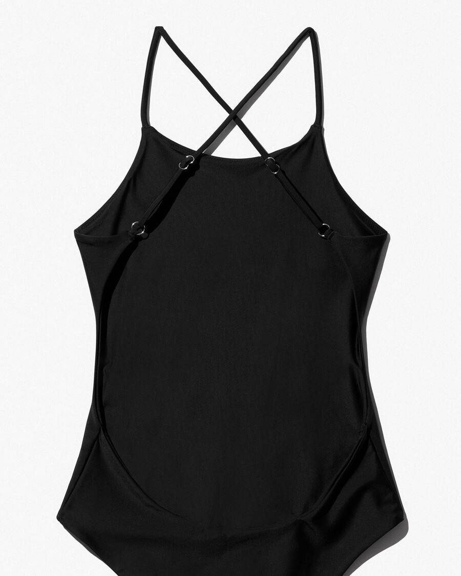 womens racer swimsuit in black shop now — cdlp