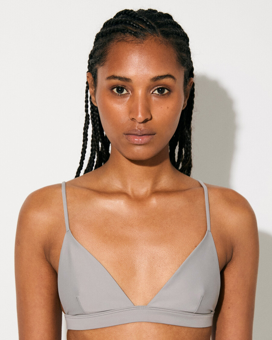 womens triangle bikini top in slate shop now — cdlp