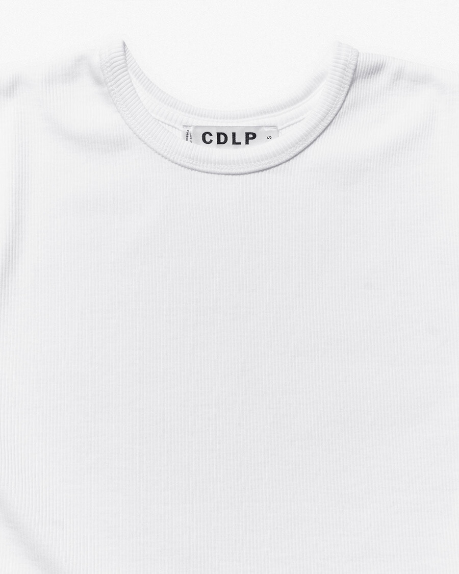 womens rib t-shirt in white shop now — cdlp