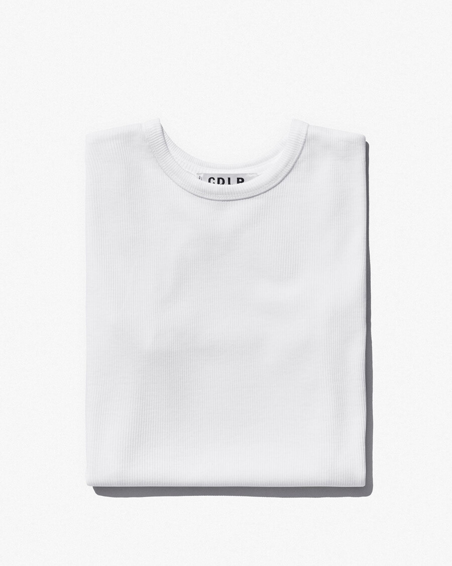 womens rib t-shirt in white shop now — cdlp