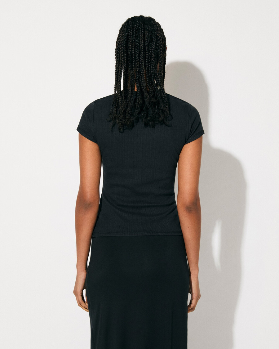 womens rib t-shirt in off black shop now — cdlp