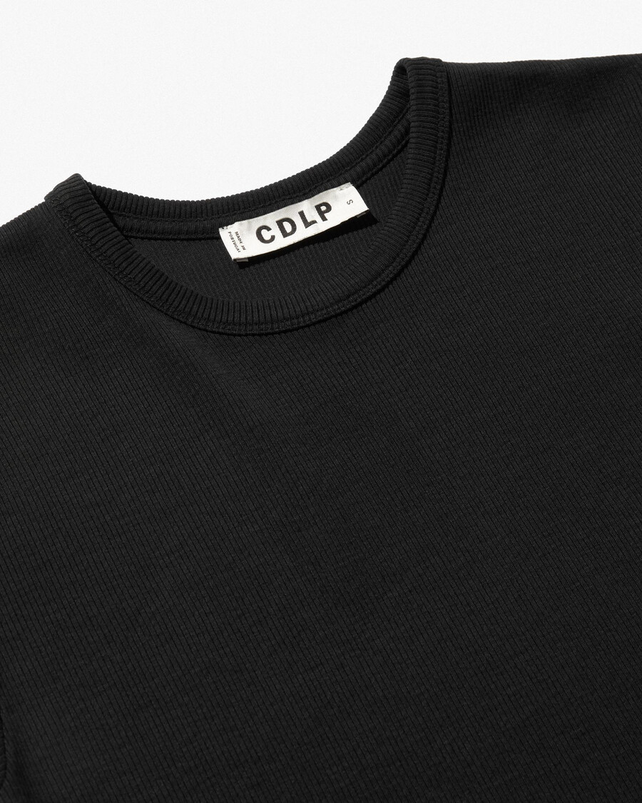 womens rib t-shirt in off black shop now — cdlp