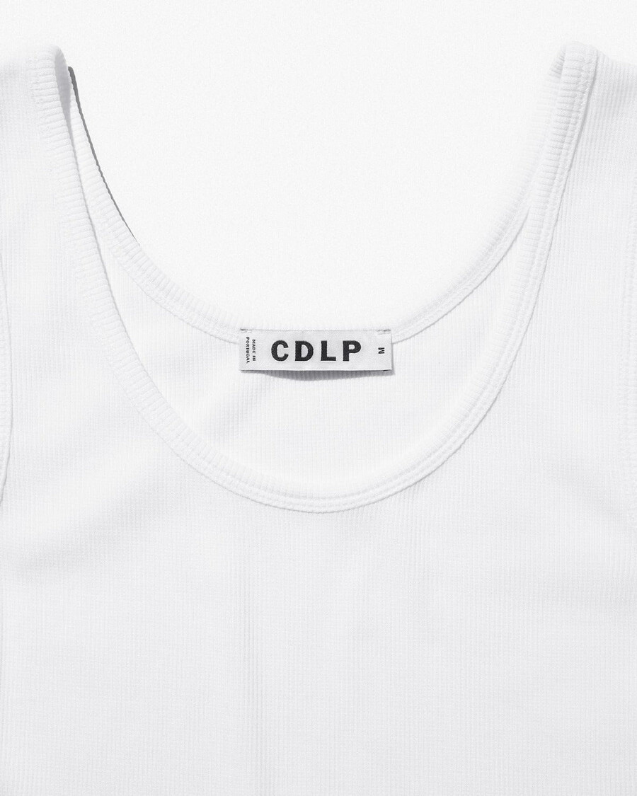 womens rib tank top in white shop now — cdlp
