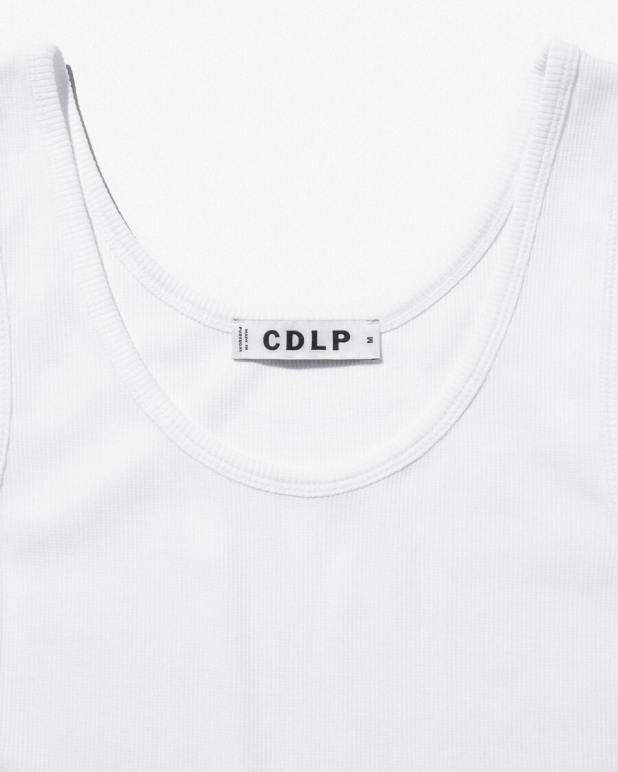 2 x womens rib tank top in white shop now — cdlp