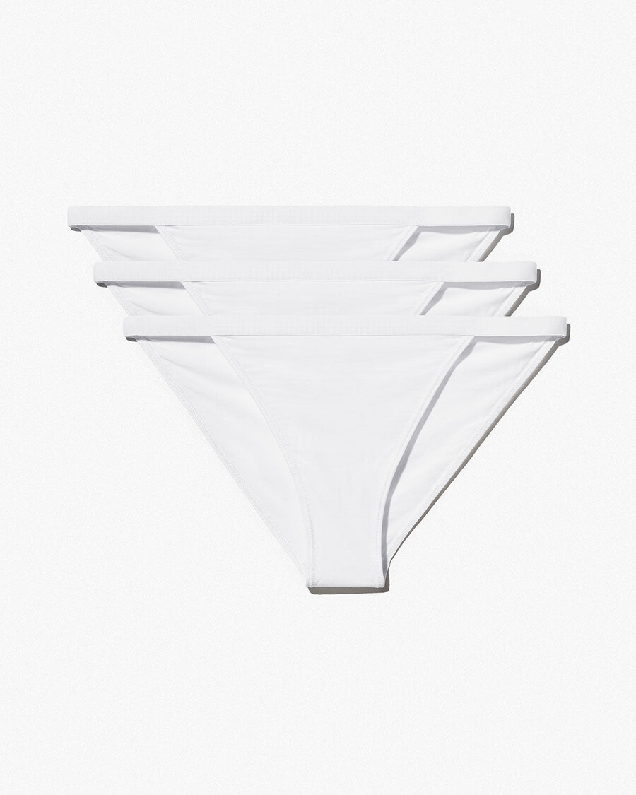 3 x womens tanga brief in white shop now — cdlp