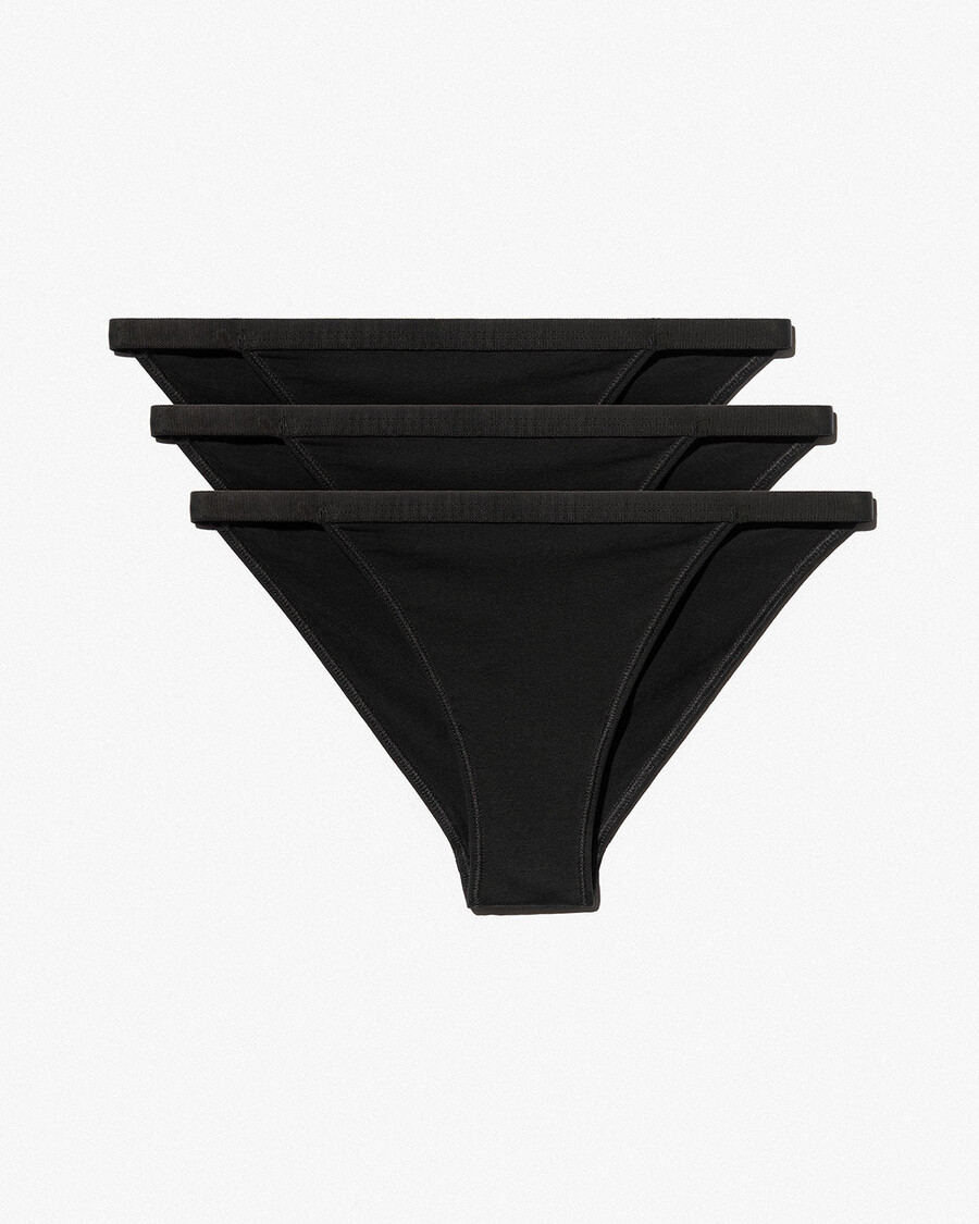 3 x womens tanga brief in black shop now — cdlp