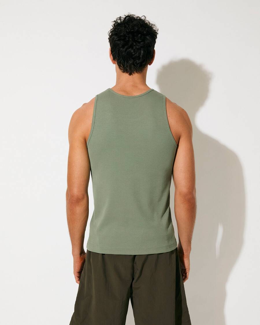 mens rib tank top in sage shop now — cdlp
