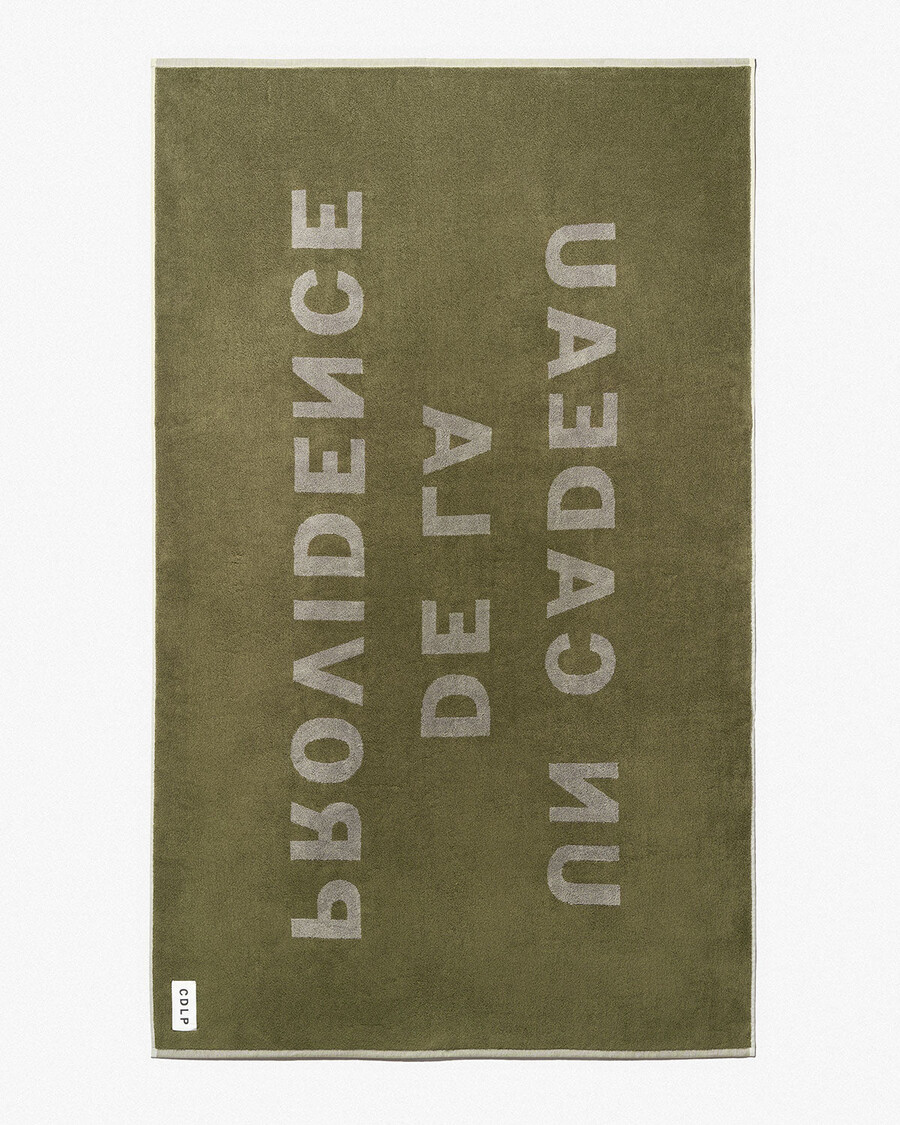 towel in steel and olive shop now — cdlp