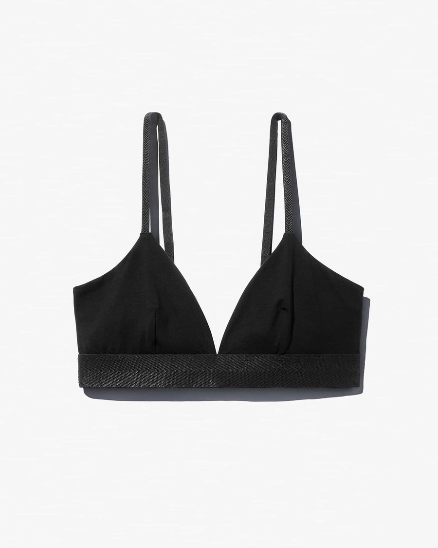 womens triangle bralette in black shop now — cdlp