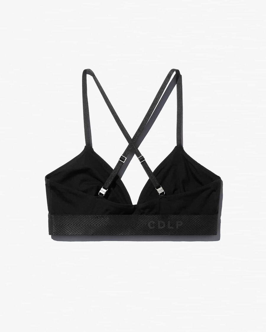 womens triangle bralette in black shop now — cdlp