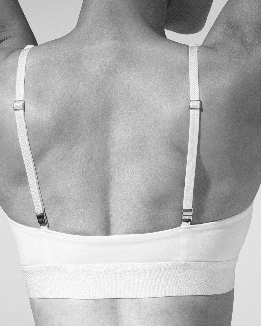 2 x womens triangle bralette in white shop now — cdlp