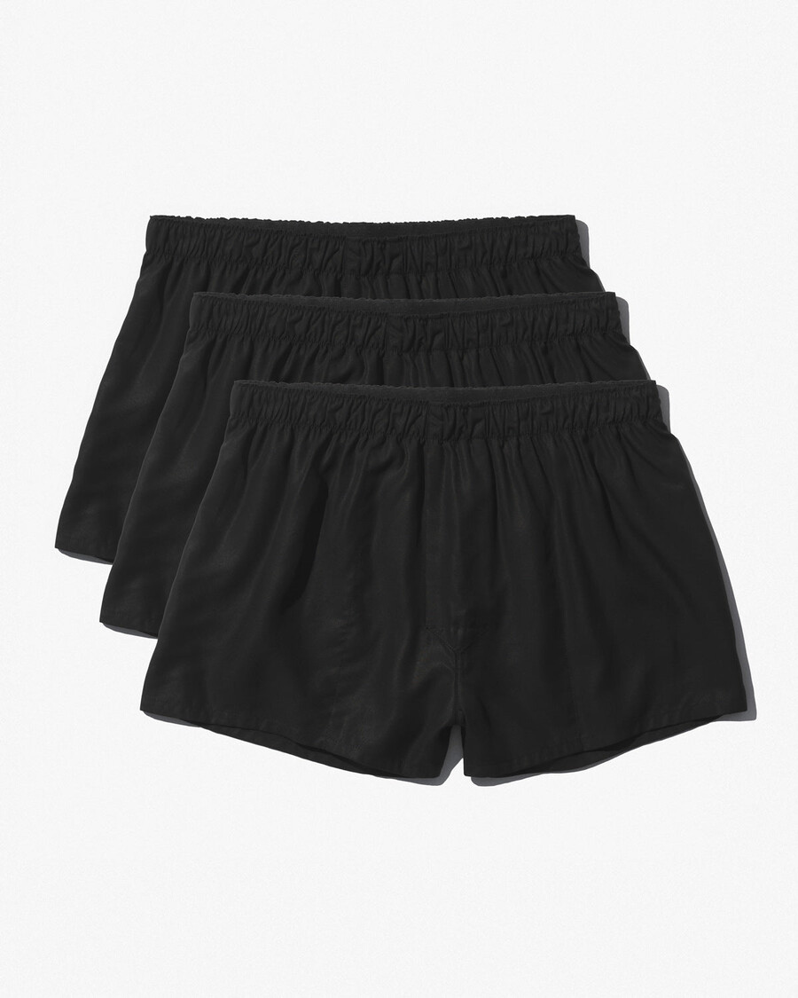 3 x mens woven boxer shorts in black shop now — cdlp