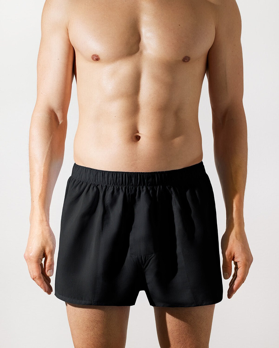 3 x mens woven boxer shorts in black shop now — cdlp