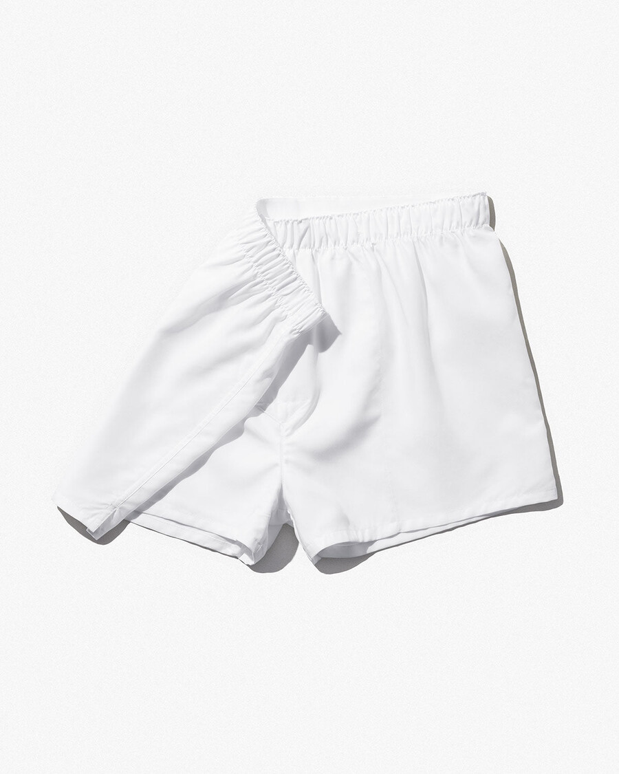 3 x mens woven boxer shorts slim in white shop now — cdlp