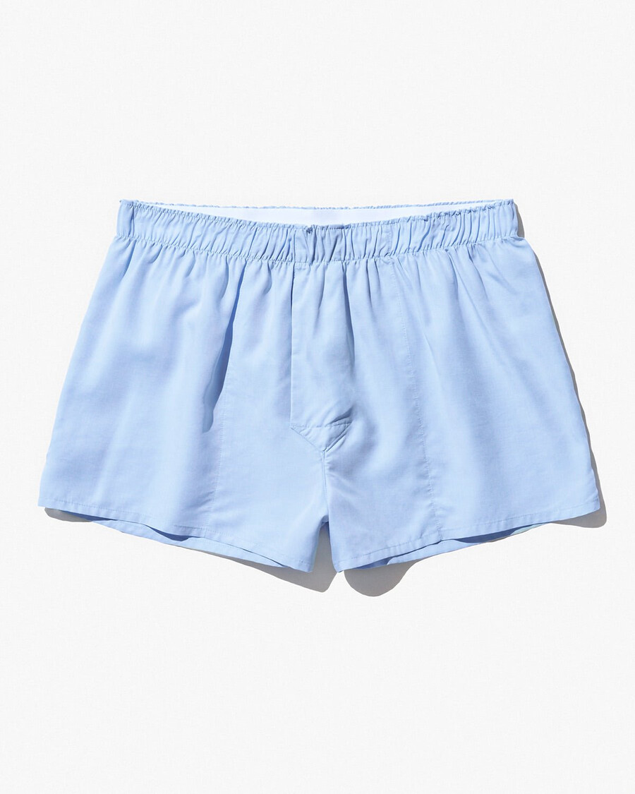 3 x mens woven boxer shorts slim in sky blue shop now—cdlp