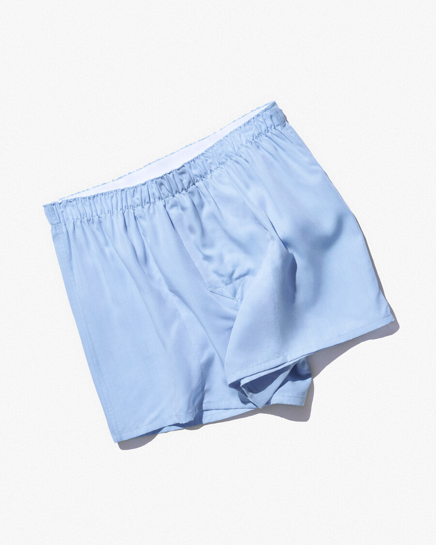3 x mens woven boxer shorts classic in sky blue shop—cdlp