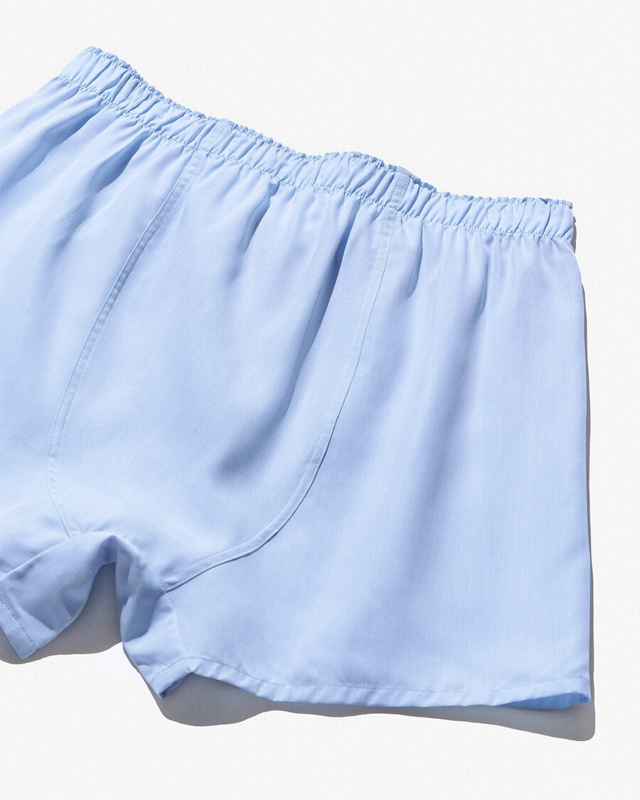 3 x mens woven boxer shorts classic in sky blue shop—cdlp