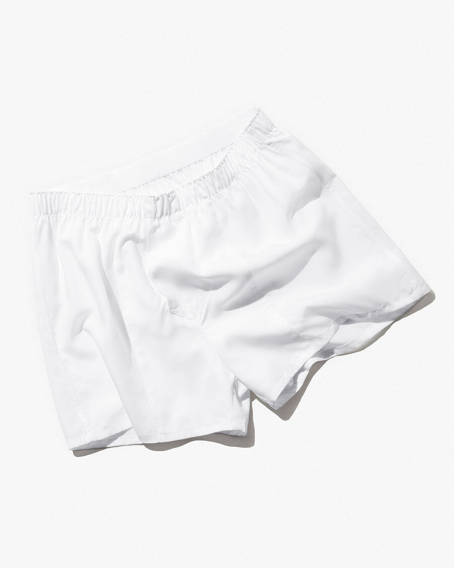3 x mens woven boxer shorts classic in white shop — cdlp