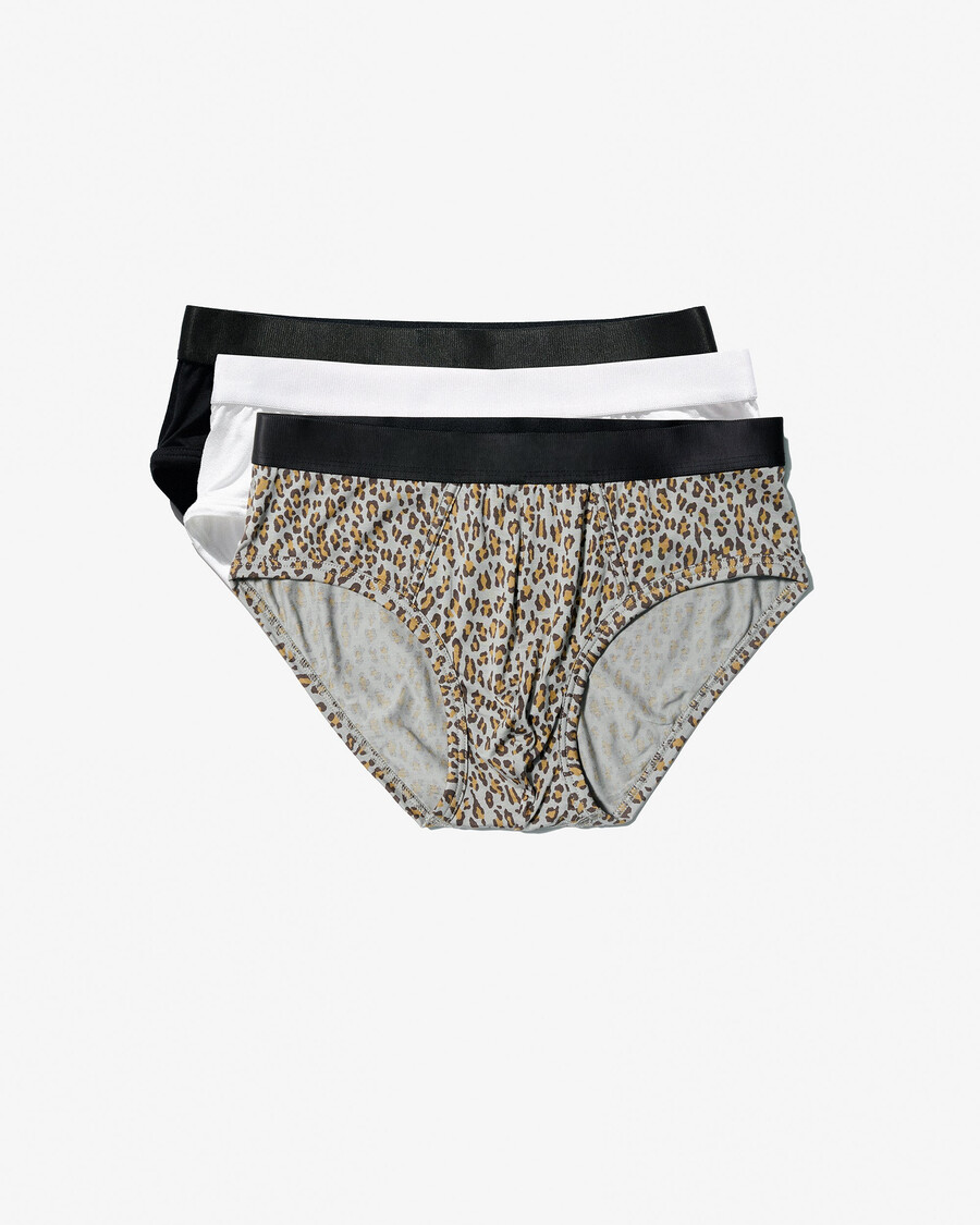 12 × mens y-brief in mocca leopard black white shop now — cdlp