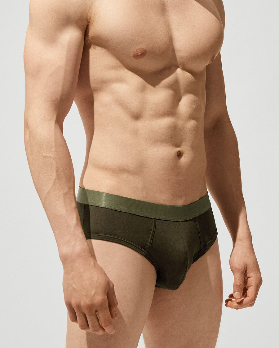 3 × mens y-brief in black white olive green shop — cdlp
