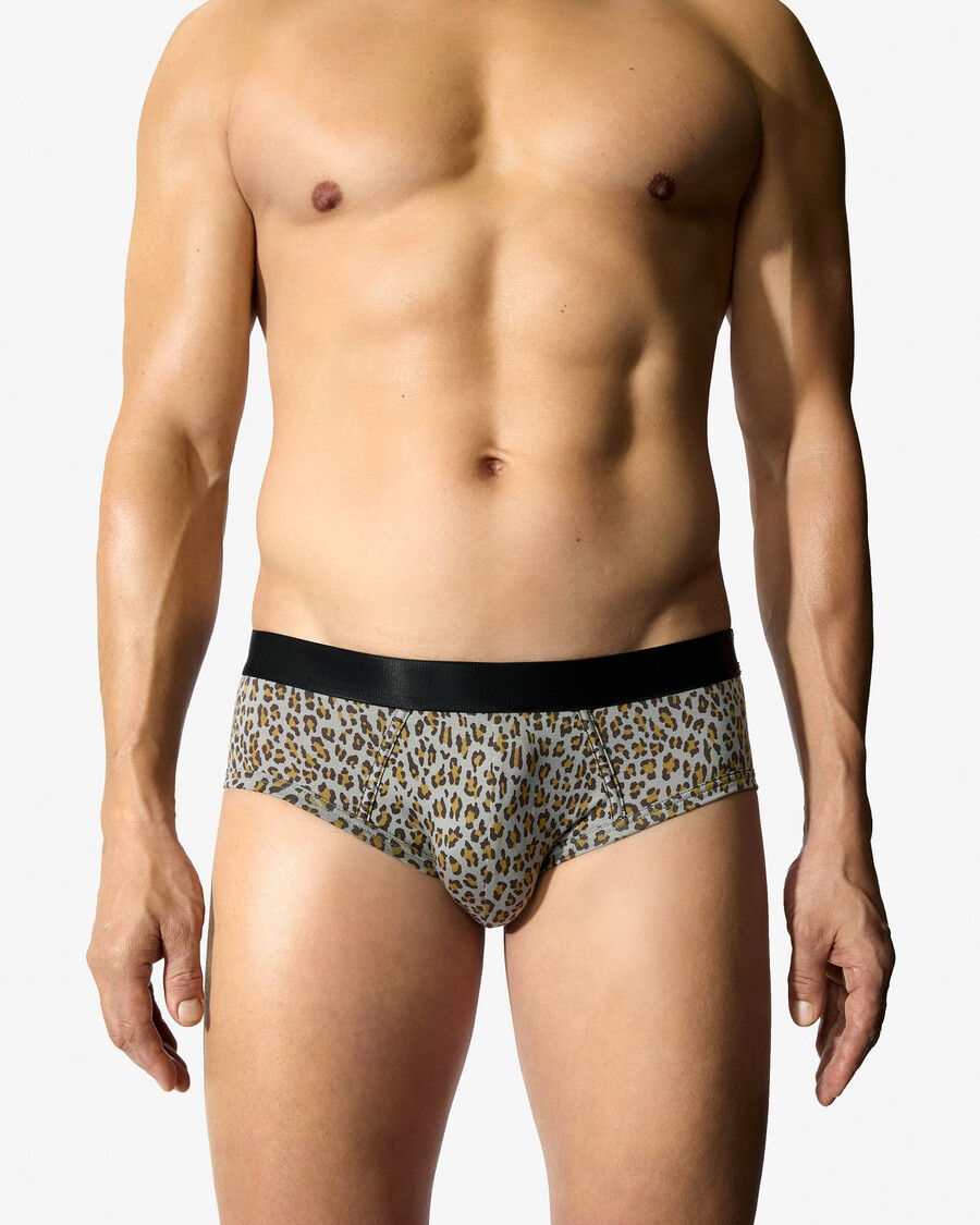 6 × mens y-brief in mocca leopard black white shop now — cdlp