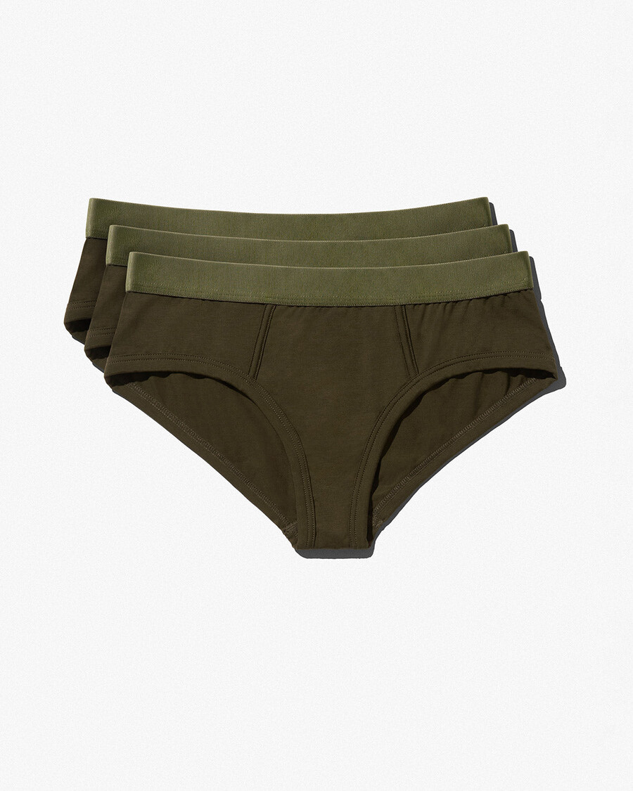 3 x womens y-brief in olive green shop now — cdlp
