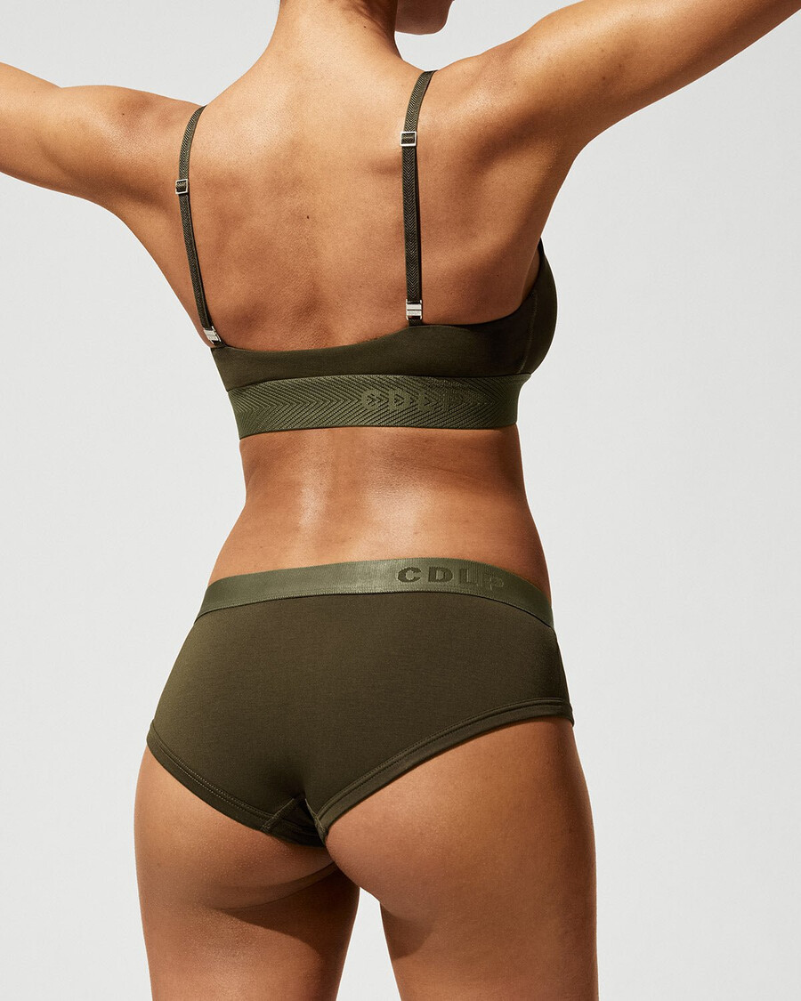3 x womens y-brief in olive green shop now — cdlp