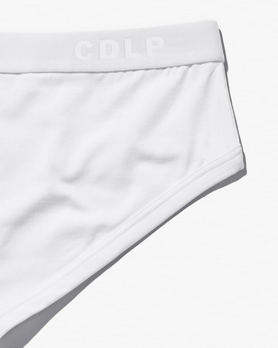 womens y-brief in white shop now — cdlp